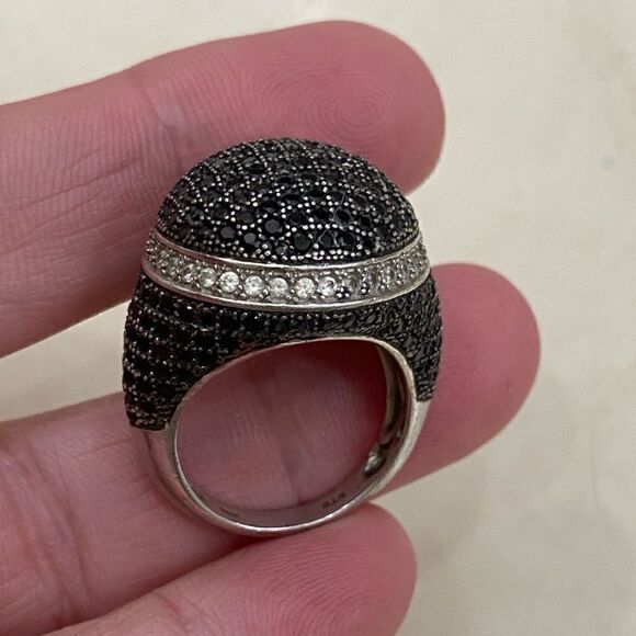 black spinel 925 ring size 9 - Picture 4 of 9